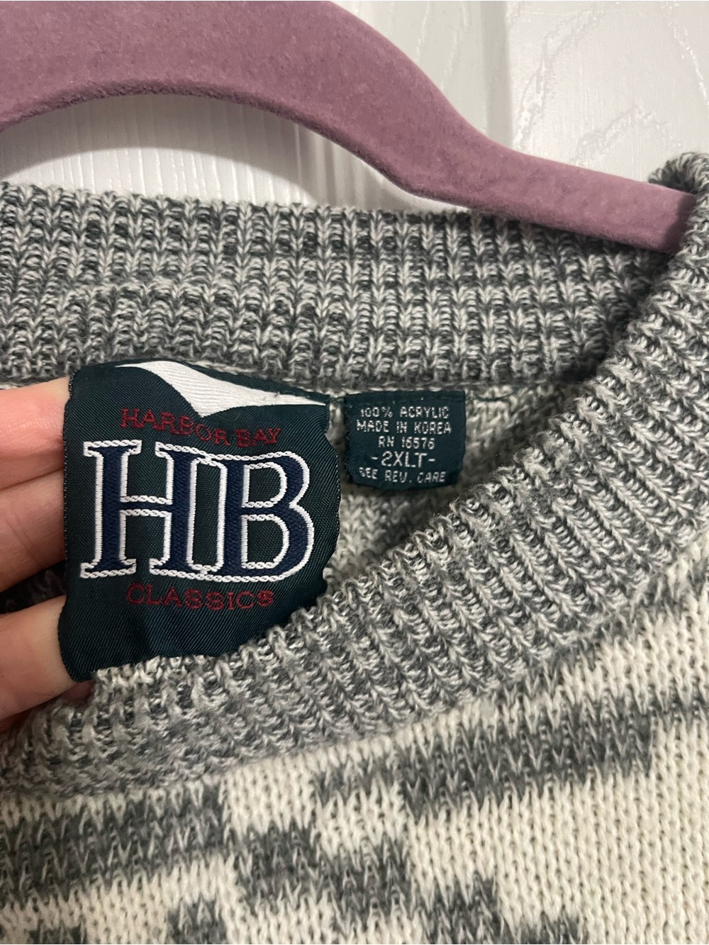 Men’s HB Harbor Bay Classics Crewneck Sweater - Picture 2 of 5